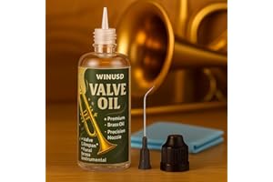 60ml Valve Oil for Trumpet, Trombone, French Horn, Tuba, Euphonium, All Brass Instruments Accessories | Valve and Rotor Lubri