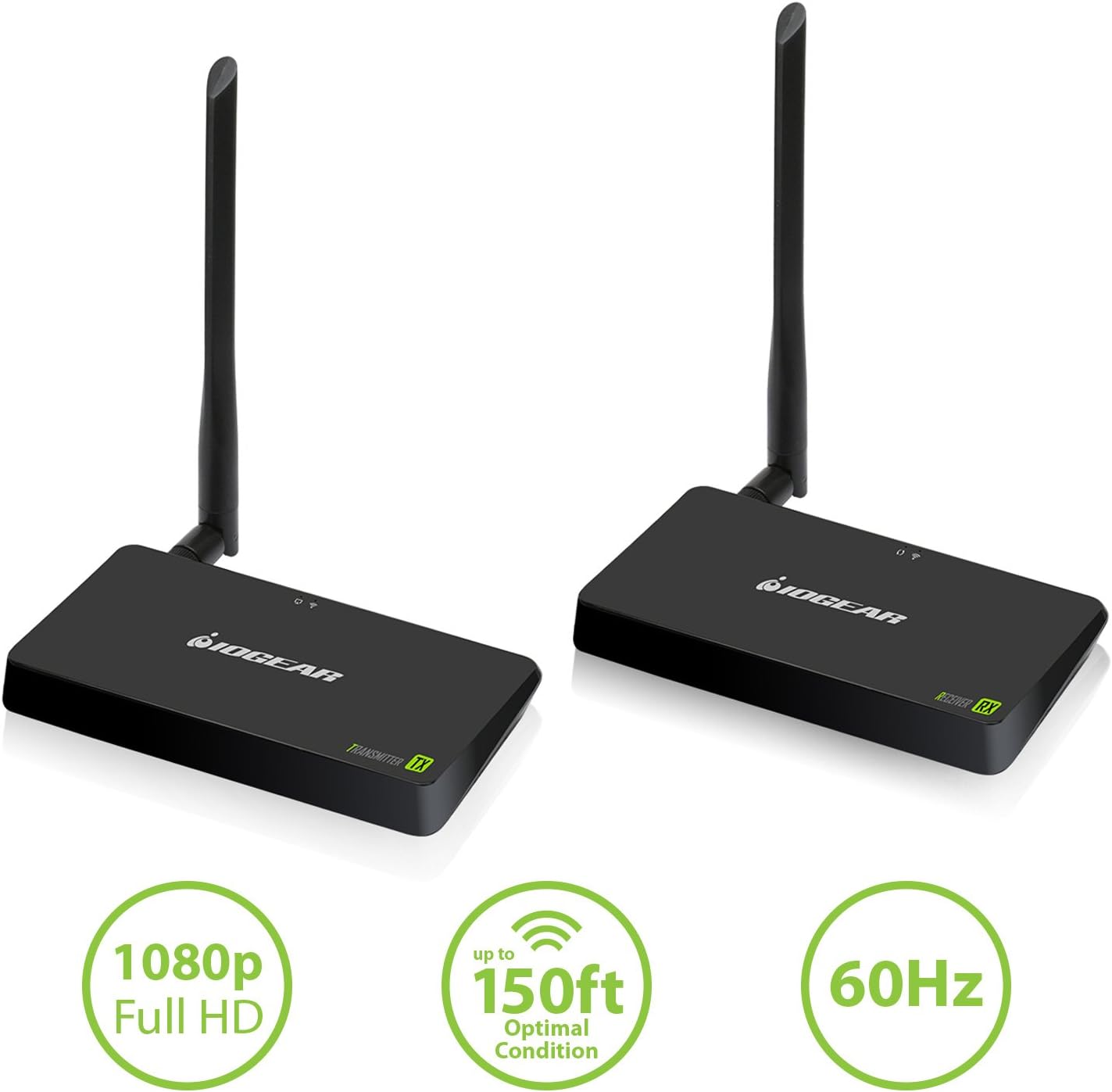IOGEAR Wireless HD Plug and Play HDMI Computer/TV/Projector Audio Video Audio Extender Kit: Computers & Accessories