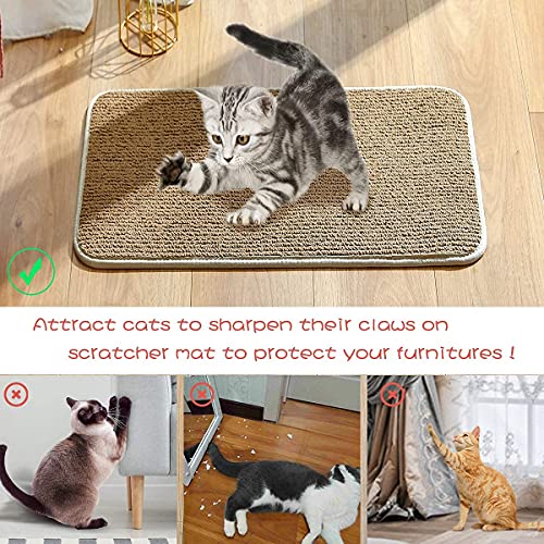 Matdology Cat Scratching Mat 23.6 x 12 inch, Durable Cats Scratcher Pad