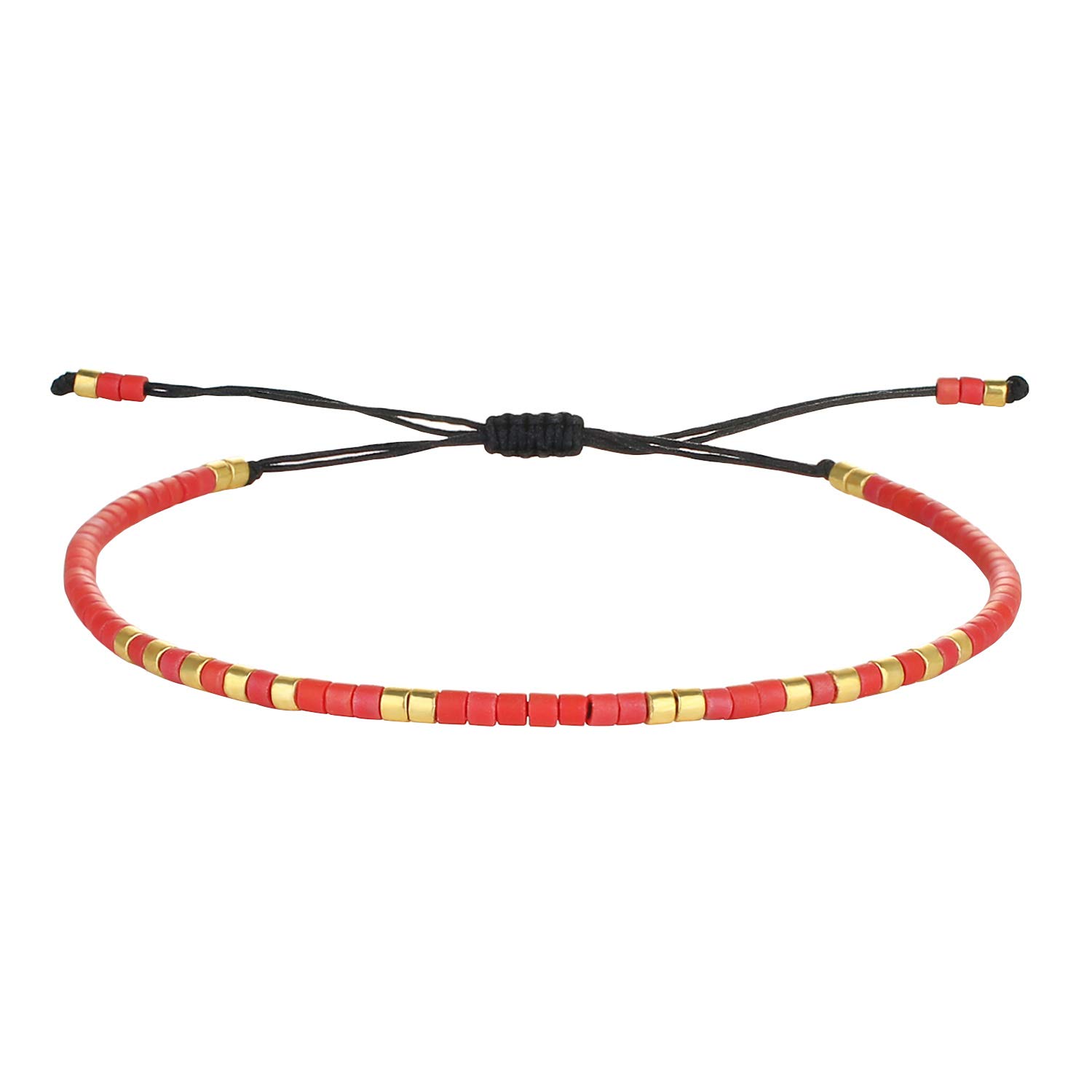 C·QUAN CHI Women Friendship Bracelet Leopard Miyuki Beads Bracelet Stack Adjustable Bracelet Bangle Jewelry