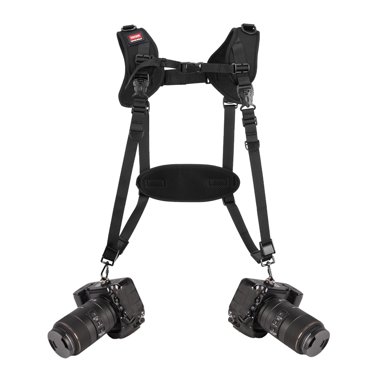 TECDW Camera Strap Digital Camera Accessories Harness Quick Release Adjustable and Removable Double Shoulder Camera Strap for DSLR Cameras