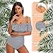 SESY One Piece Swimsuits Off Shoulder Ruffled Floral Printed Bathing Suit Beach Swimwear with Adjustable Shoulder Straps