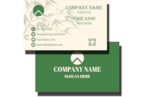 （2 * 3.5 Inch） Custom Personalized Business Cards with Logo/Photo Customized Double-Sided Printing for Small Business
