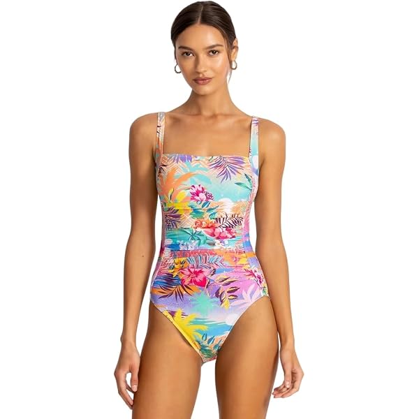 Johnny Was | Swim | Nwt Johnny Was Japer Ruched Onepiece Swimsuit In Floral Multi