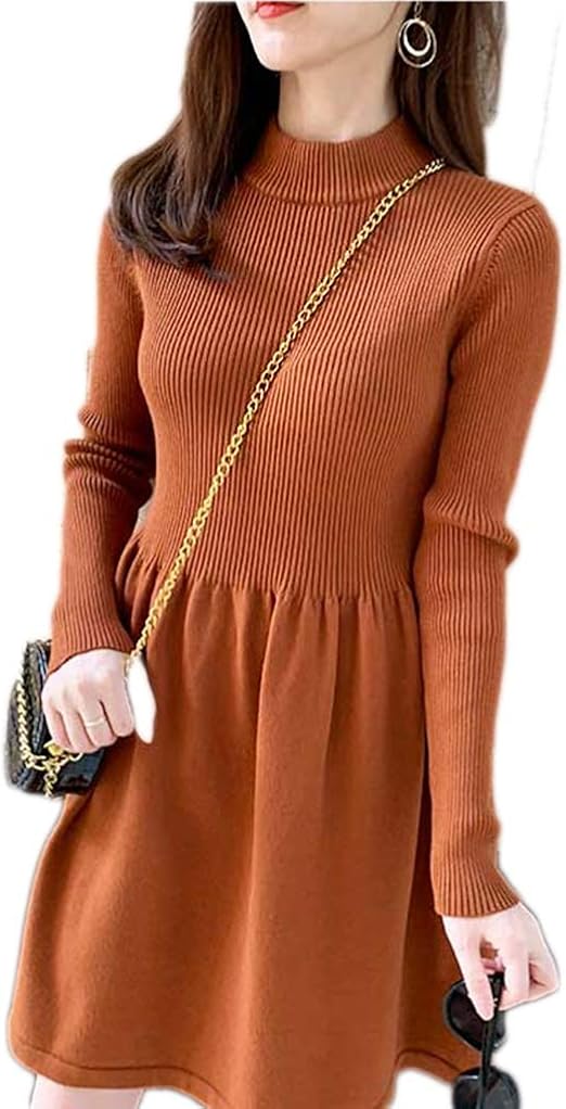 red sweater swing dress