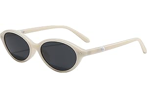 Polarized Retro Oval Sunglasses for Women Chic Cat Eye 90s Sunnies Lightweight Narrow Shades Trendy UV protection Sun Glasses
