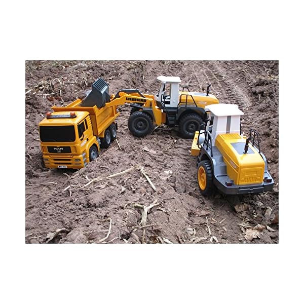 RC Radlader 1:20 2,4 GHz LKW u. Walze 3 er Set Ferngesteuert Top 405007/3 Tlg