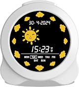 groov e Kidz Sleep Trainer Clock - USB Powered LCD 6 Alarm Sounds view 3