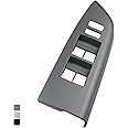 Osompar Door Window Switch Bezel Front Left Driver Side Compatible with Toyota Tundra 2007-2013 Sequoia 2010-2017 Replaces 74232-0C100 Gray