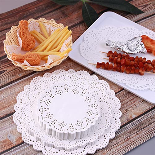 90 Pieces Paper Doilies Assorted Sizes White Lace Paper Doilies