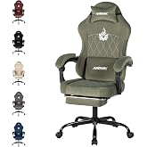 NIONIK Ergonomic Gaming Chair Video Gamer Chairs Gaming Computer Chairs Gamer Chairs for Adults Massage Lumbar Support Swivel Height Adjustable Headrest Backrest Green