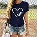 Lutos Valentine’s Day Graphic Shirts for Women, Short Sleeve Heart Shape Print Holiday Shirts Topsthumb 1