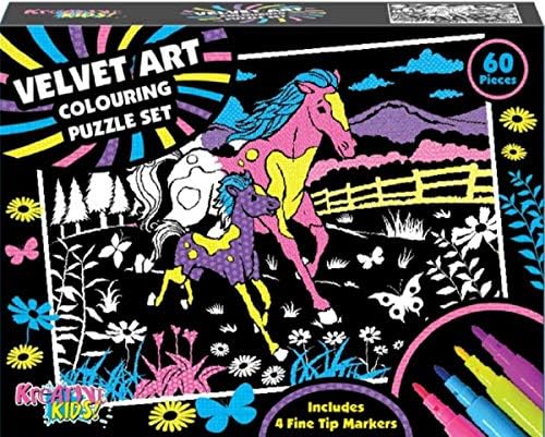 Velvet Art Colouring Puzzle Set