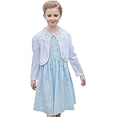 SMILING PINKER Little Girls' Long Sleeve Lace Bolero Cardigan Shrug