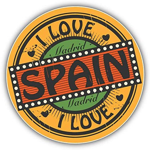 KW Vinyl Magnet I Love Madrid City Spain Travel Label Truck Car Magnet Bumper Sticker Magnetic 5"