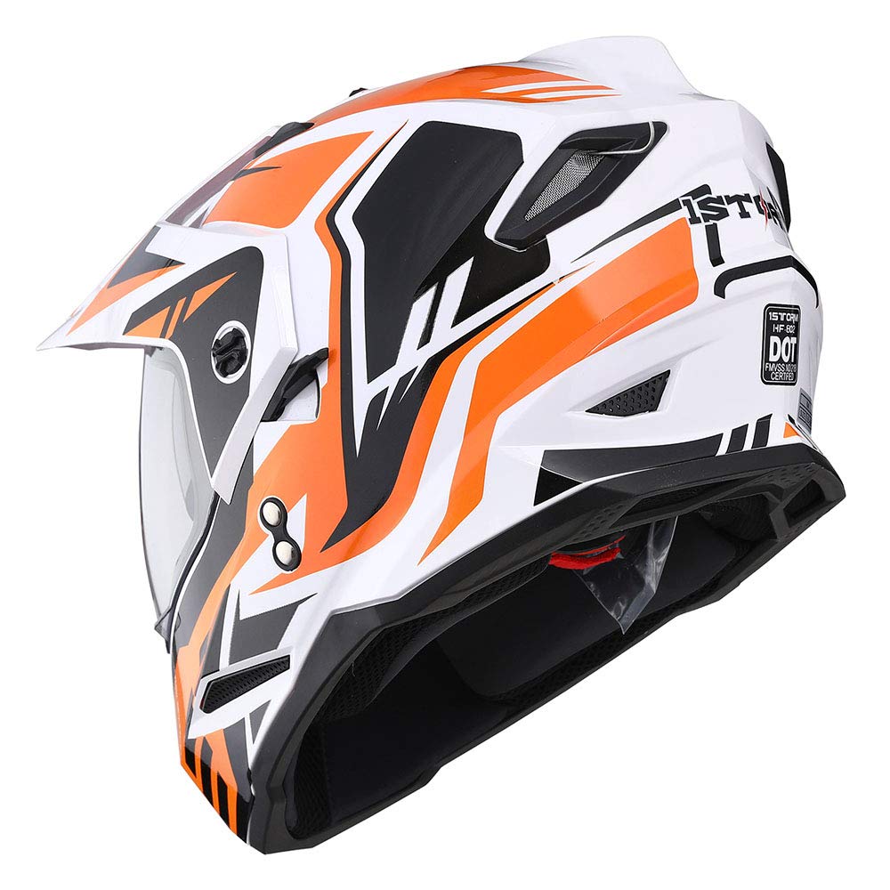 1Storm Dual Sport Motorcycle Motocross Off Road Full Face Helmet Dual