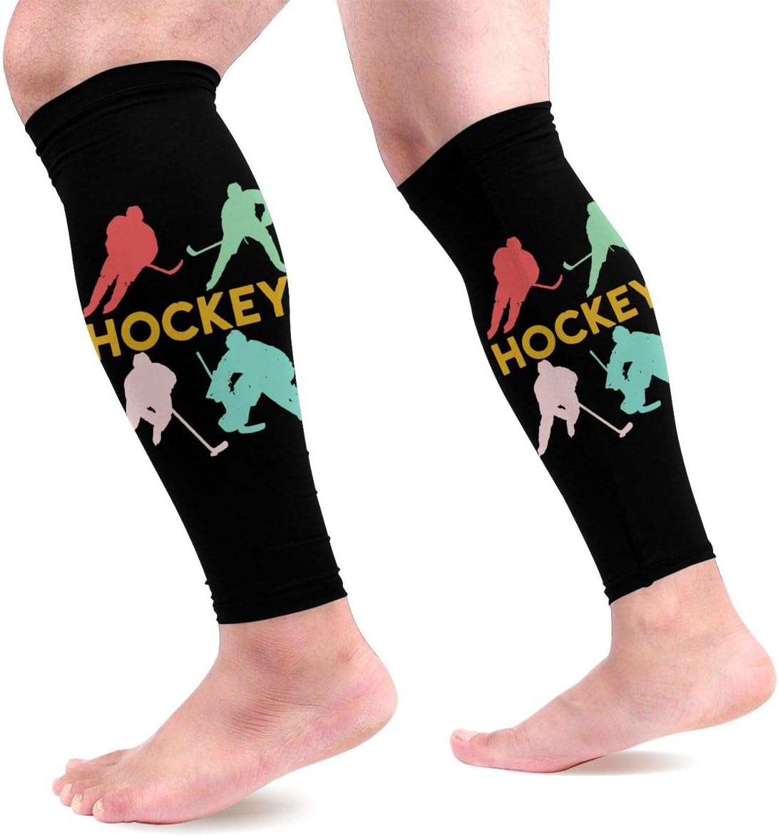 Ice Hockey Player Calf Compression Sleeves for Men & Women