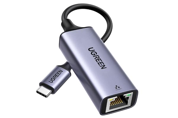 UGREEN USB C to Ethernet Adapter, Plug and Play 1Gbps Ethernet Adapter, Aluminum Case, (Thunderbolt 4/3 Compatible) to RJ45 Network Dongle, Compatible for MacBook Pro/Air, iPhone 17 Pro/Max, iPad, XPS
