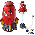 Sprinkler for Kids - Rocket Outdoor Water Toys Outdoor Yard Sprinkler 360-Degree Rotation Attaches to Garden Hose Splashing Fun Toys for 3 4 5 6 7 8 9 10 Year Old Boys Girls Gift