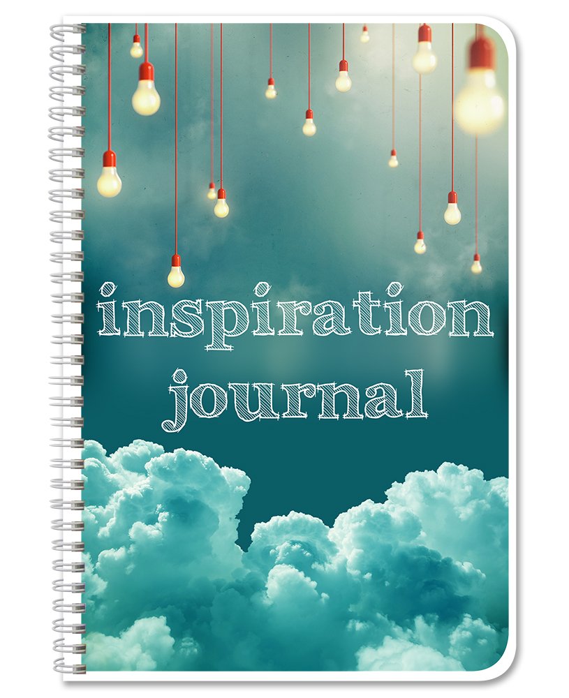 BookFactory Inspiration Journal/Gratitude Journal/Planner/Calendar/Agenda, 120 Pages - 6" x 9", Durable Thick Translucent Cover, Wire-O Binding (LOG-172-69CW-A-(Inspiration))