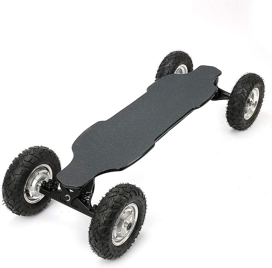 YLFGSLEP Electric skateboard, off-road electric longboard with bluetooth wireless remote control, high power 2x1650W outdoor off-road electric four-wheel skateboard
