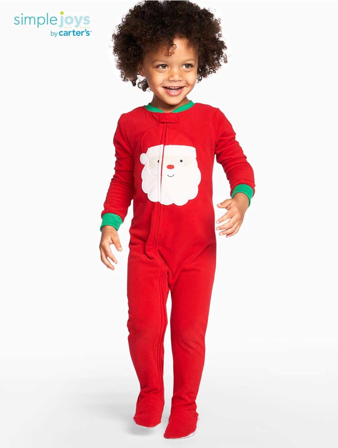 Simple Joys by Carter's Baby and Toddler 2-Pack Holiday Loose Fit Fleece Footed Pajamas: Clothing