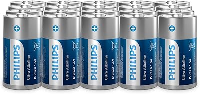 Ultra D Alkali-Batterien, LR20 - Starke Leistung für Taschenlampen und größere Geräte, 20 Stück