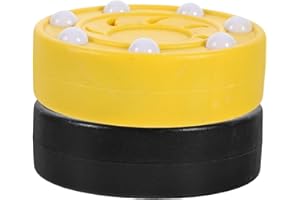 ibasenice Roller Hockey Puck 2 Pack Lightweight High Density Pucks with Shockproof Core for Indoor Outdoor Street Hockey Trai
