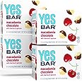 The YES Bar – Macadamia Chocolate – Plant Based Protein, Decadent Snack Bar – Vegan, Paleo, Gluten Free, Dairy Free, Low Sugar, Healthy Snack, Breakfast, Low Carb, Keto Friendly (24 Count)