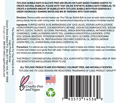 TotLogic Sulfate Free Bubble Bath - 8 fl oz - Gentle & Hypoallergenic