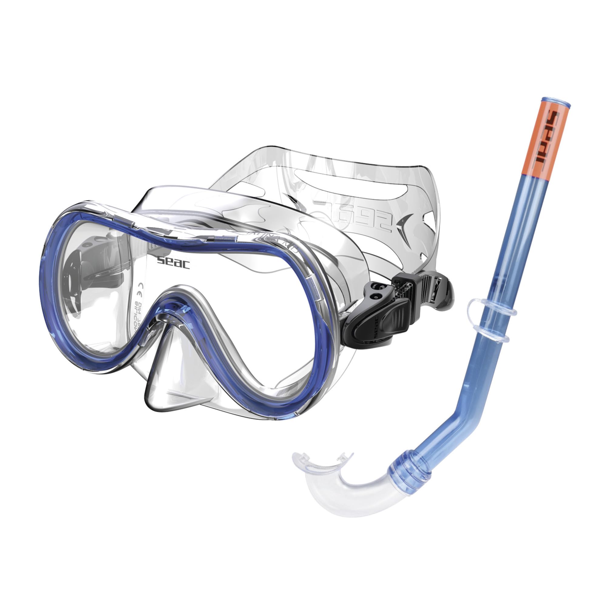 Seac Set Salina SLT Snorkel Mask and Tube for Adults, Kids and Teens