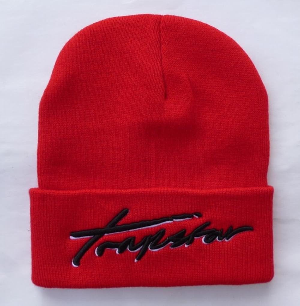 trapstar beanie(red with black logo) Amazon.co.uk Clothing