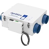 Aprilaire V22BEC Energy Recovery Ventilator (ERV), 120 CFM Air Exchanger for Homes up to 6,000 Sq. Ft. &ndash; Whole-House Fresh Air Ventilation System (HRV/ERV) with Wall, Ceiling, or Floor Mount Bracket