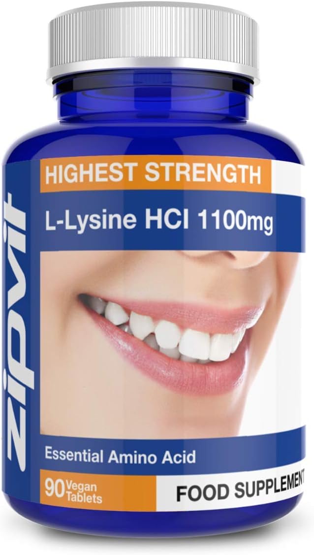 L Lysine 1100mg 90 Vegan Tablets 1 Per Day 3 Months Supply Vegetarian Society Approved Amazon Co Uk Health Personal Care