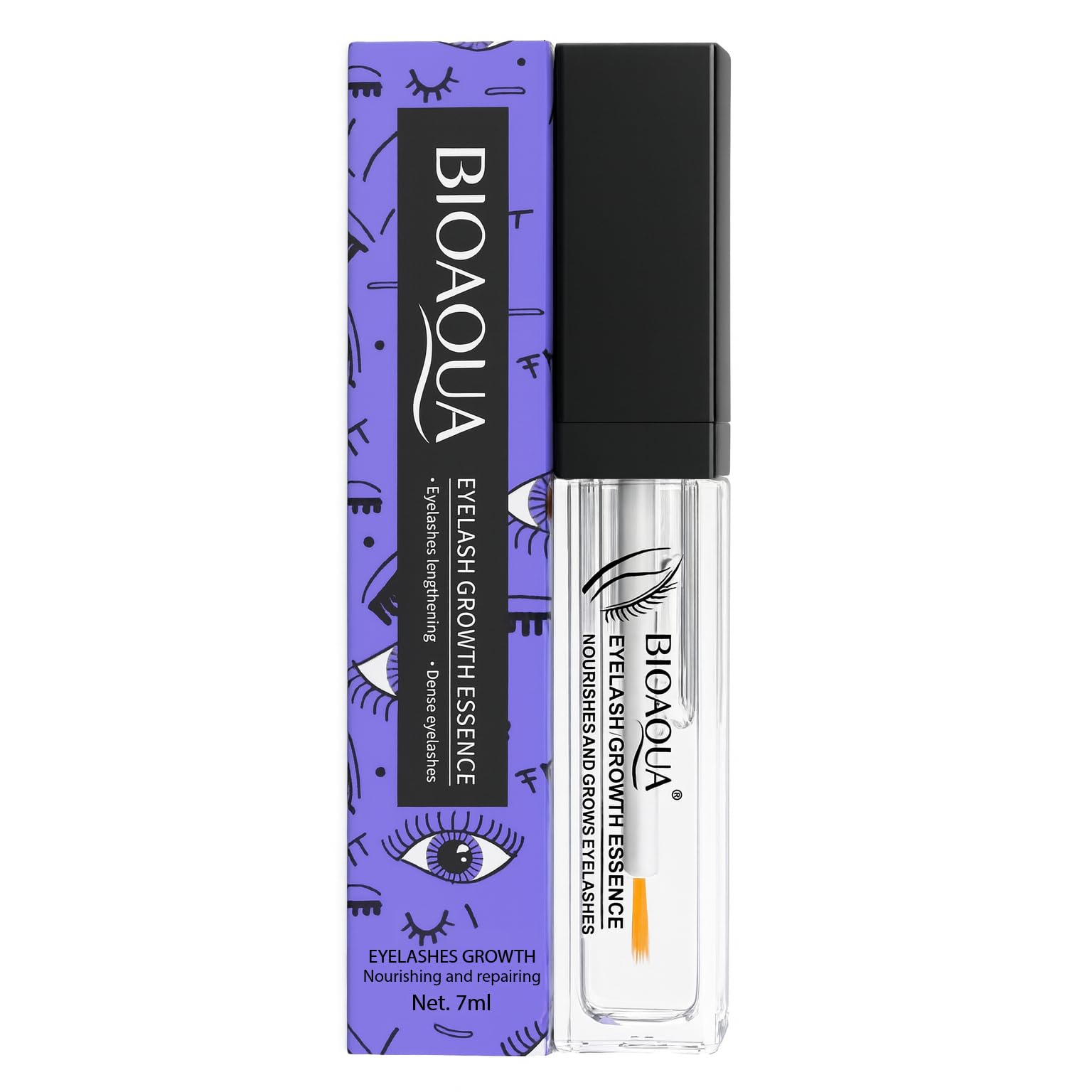 BIOAQUA Eyebrow Eyelashes Hairline Beard Lengthening Liquid Soft Brush Thickness Nourishing Elastic Moisturizing Natural Plant Extracts