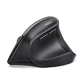 UGREEN Ergonomic Wireless Mouse, Bluetooth &amp; 2.4G Wireless, Quiet Clicks | 1000/1600/2000/4000 DPI, Up to 3 Device Connectivity, 6 Buttons, Multi-system compatibility, for Laptop, Desktop, PC