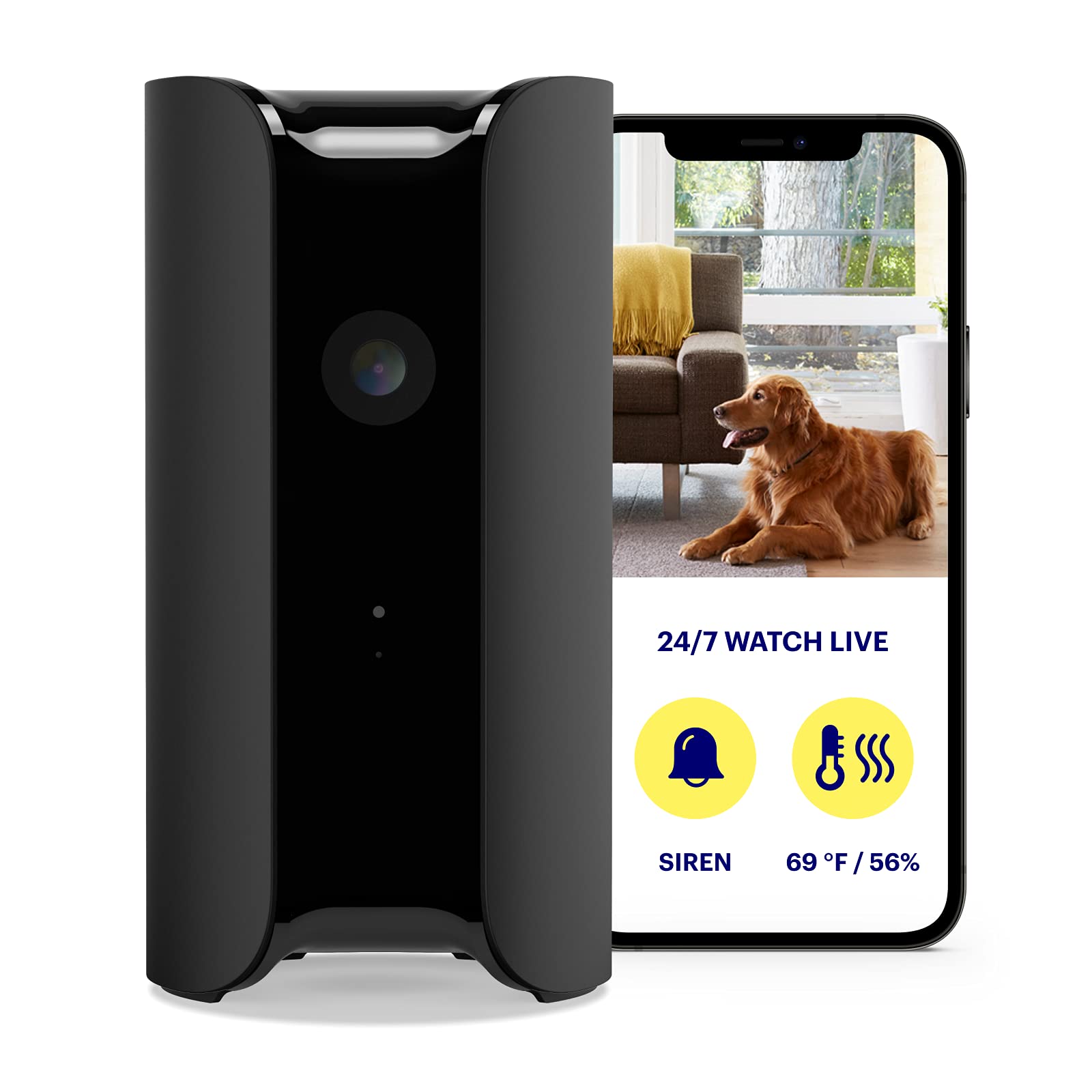Canary Pro Indoor Home Security Camera 1080p HD WiFi IP | 24/7 Watch Live Video, Siren, Climate Monitor, Motion Alerts, Two-Way Talk, Night Vision, 10x Zoom, Private Mode, Works with Alexa and more