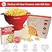 Microwave Air Popcorn Popper - Silicone Popcorn Maker Bowl for Home - Free of PVC & BPA - Healthy Instant Kernels Popping - Save on Popcorn Machine and Bags
