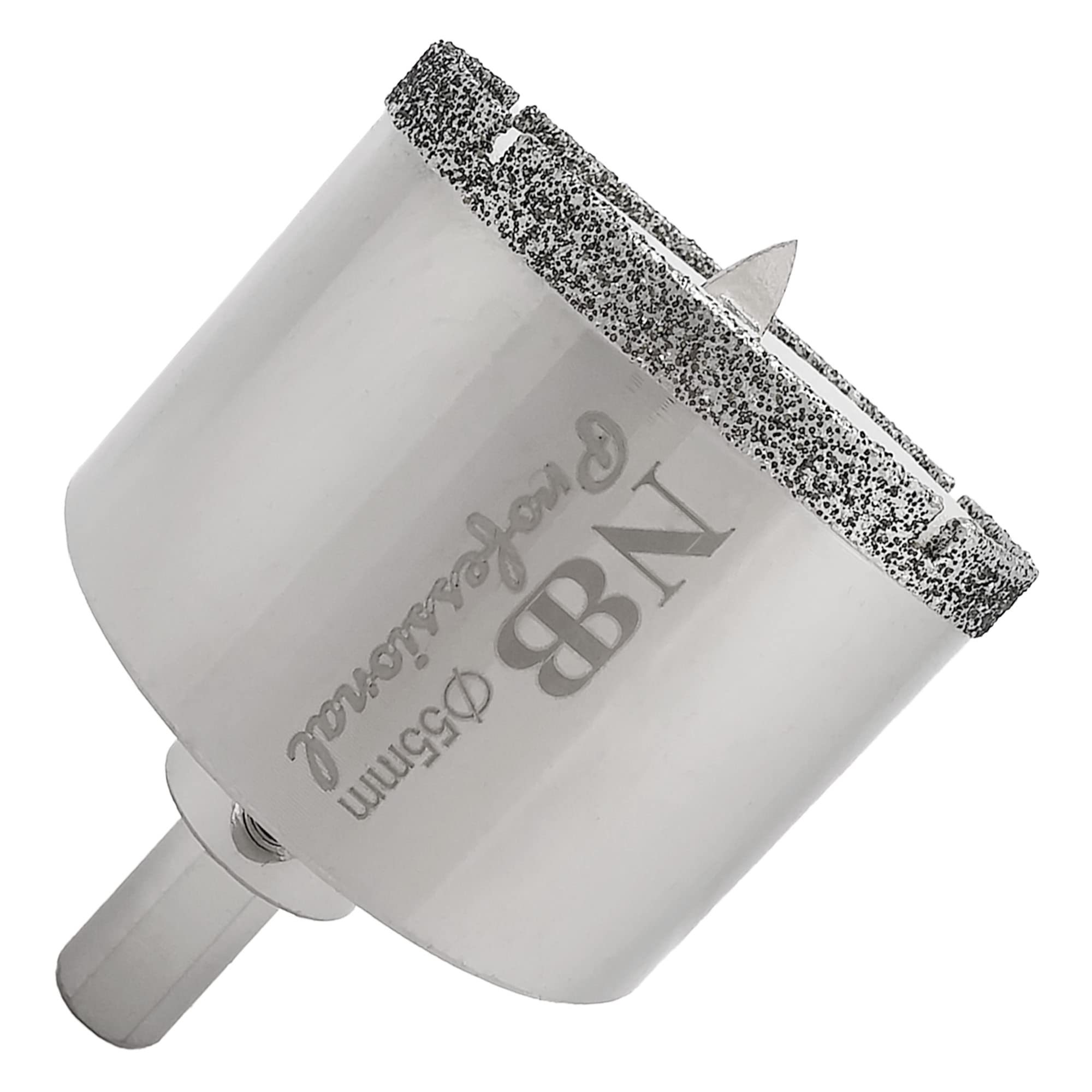 NBB Diamond Drill Bits with Triangle Shank, Diamond Crown, Wet Drill in Marble, Luxury Stone, Ceramic, Granite, Tile, Glass, Galvanized, In Cable Drills or Cordless (55mm)