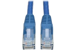 Tripp Lite N201-015-BL Cat6 Gigabit Snagless Molded Patch Cable (RJ45 M/M) - Blue, 15-ft.(N201-015-BL)
