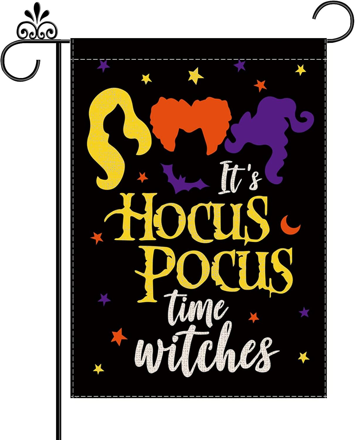 Flags - Halloween Witches Garden Flag Sanderson Sisters Burlap Double Sided Outdoor Decorations Yard Decor 12 x 18 Inch