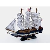 Wooden USS Constitution Scale Model Ship 10" (Brown)