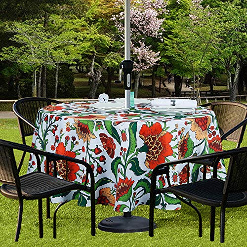 EhouseHome Outdoor and Indoor 60inch Round Tablecloth with Umbrella