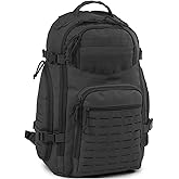 Highland Tactical Roger Tactical Backpack with Laser Cut MOLLE Webbing (Black)