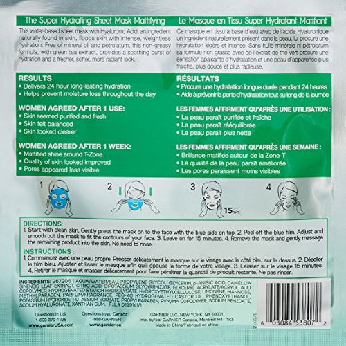 Garnier SkinActive Moisture Bomb The Super Hydrating Mattifying Sheet Mask,