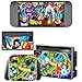 Vanknight Switch Console Joy-Con Dock Skin Set Vinyl Decals Stickers Cover Case