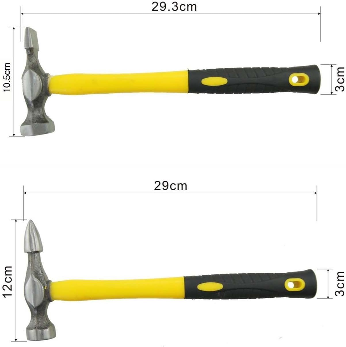 TOPWAY 7-Piece Professional Auto Body Repair Hammer & Dolly Set, Heat-Treated Steel Heads, Fiberglass Handles with Grip - Image 5