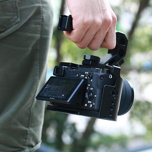 UURIG R008 Camera/DSLR Top Handle ARRI Hole Connection Grip for
