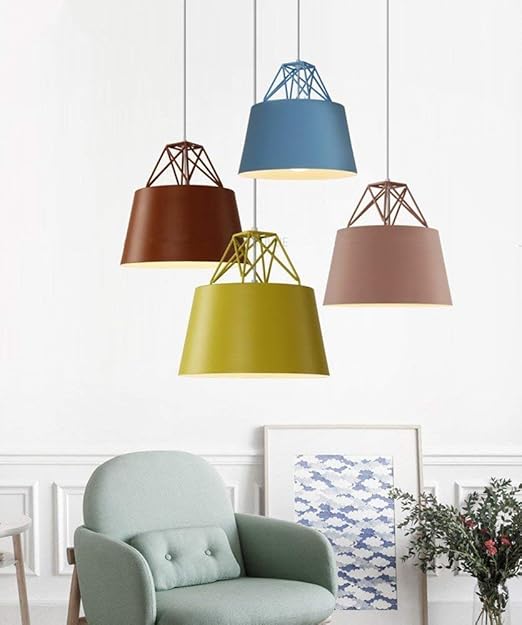 Lámpara de araña de moda simple Lámpara colgante de luz de hierro