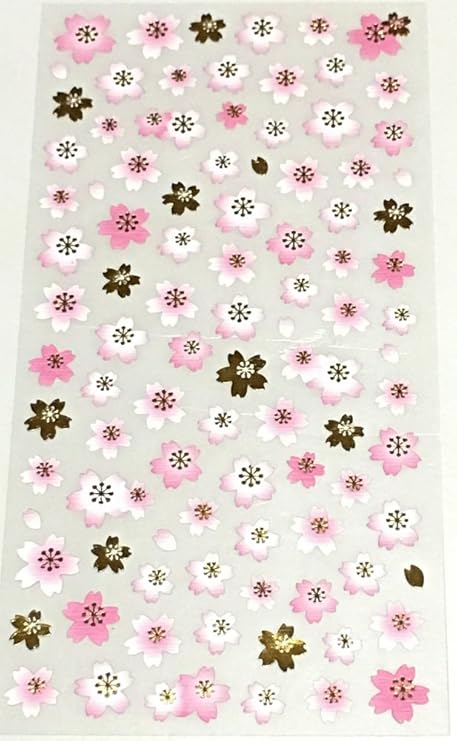 Amazon Artasy Workshop 並行輸入品 可愛い 桜 ステッカー カラフル さくら 可愛い 花 手作り 紙 レター 手紙シール デコレーション 飾り Sakura Sticker A 003 シール ステッカー おもちゃ